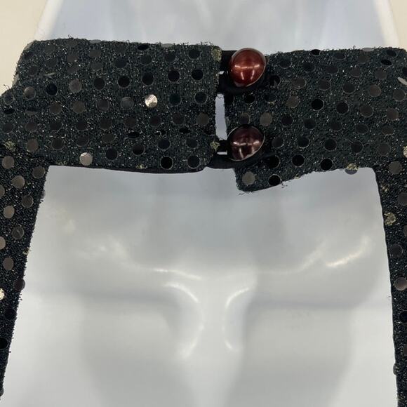 Vtg Y2K Roberta Sequin Formal Dress 9/10 Hoco Prom Halter Gala Halter 90s Goth - Picture 4 of 11